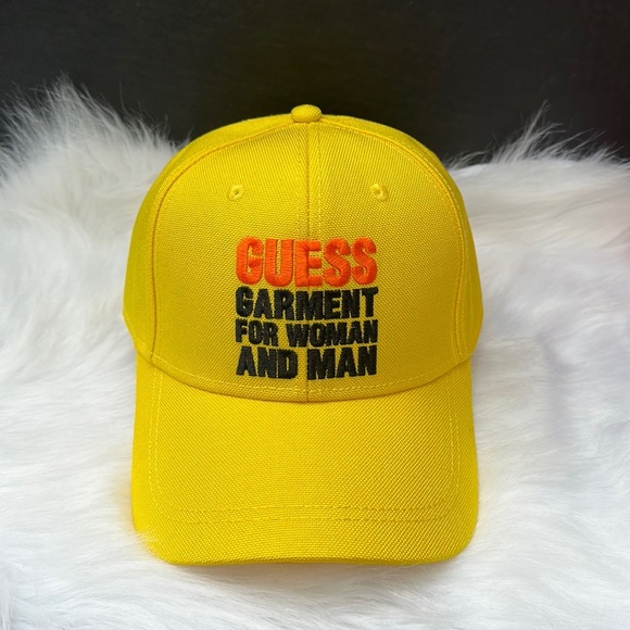 New GUESS UNISEX HAT YELLOW - Picture 1 of 6